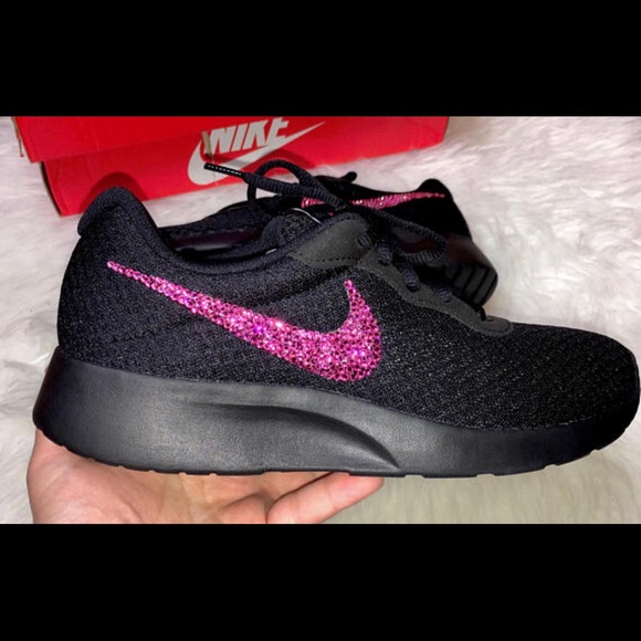 Bling Nike Tanjun With Pink SWAROVSKI Crystals - Picture 6 of 6